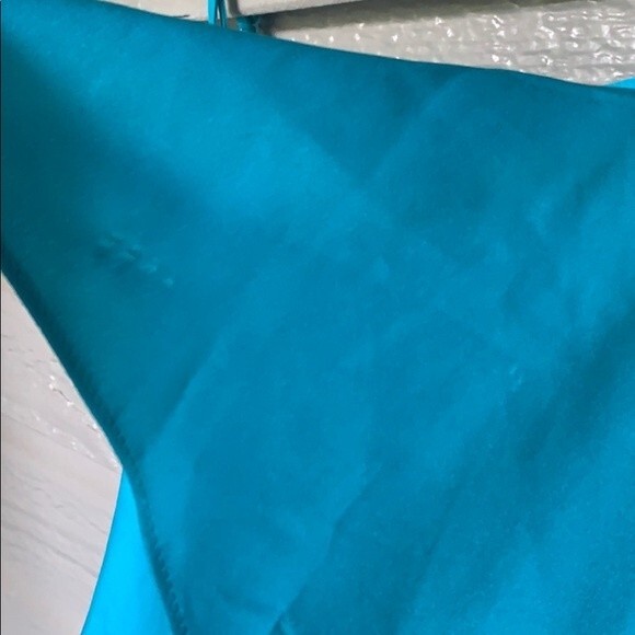 Bebe Blue Open Back Dress Layered Dress Teal Blue Size M - Picture 4 of 7